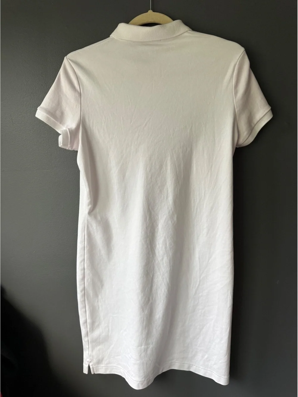 Ralph Lauren White Polo Shirt Dress with Navy Logo - Size Large